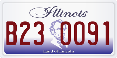 IL license plate B230091
