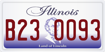 IL license plate B230093