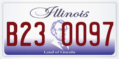 IL license plate B230097