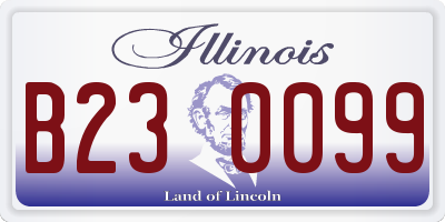 IL license plate B230099