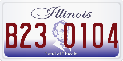 IL license plate B230104