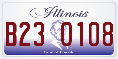 IL license plate B230108