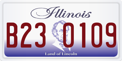 IL license plate B230109