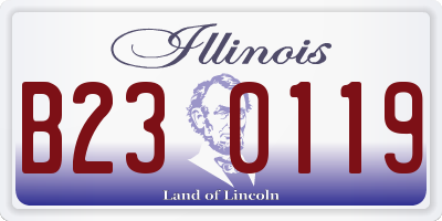 IL license plate B230119