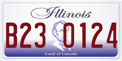 IL license plate B230124