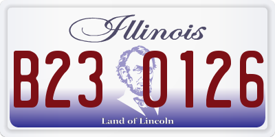 IL license plate B230126