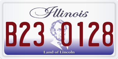 IL license plate B230128