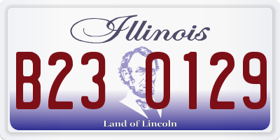 IL license plate B230129