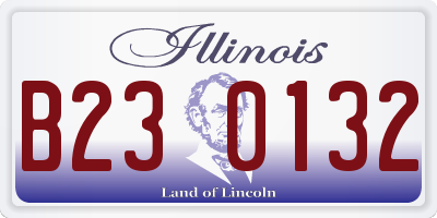 IL license plate B230132