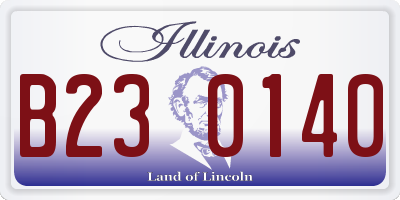 IL license plate B230140