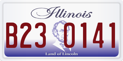 IL license plate B230141