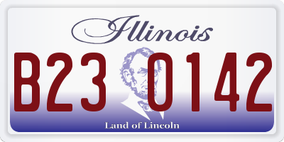 IL license plate B230142