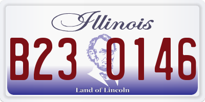 IL license plate B230146