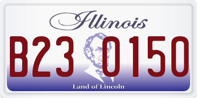 IL license plate B230150