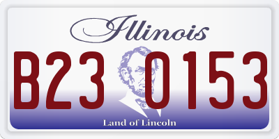 IL license plate B230153
