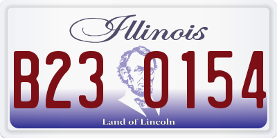 IL license plate B230154