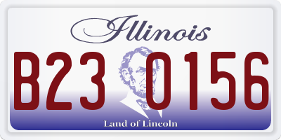 IL license plate B230156