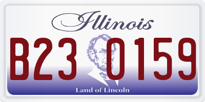 IL license plate B230159