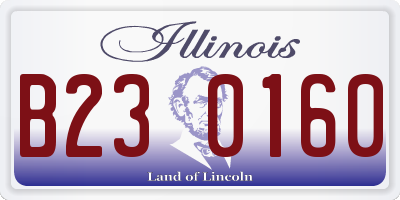 IL license plate B230160