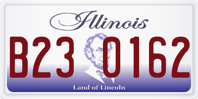 IL license plate B230162