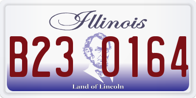 IL license plate B230164