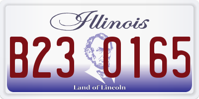 IL license plate B230165