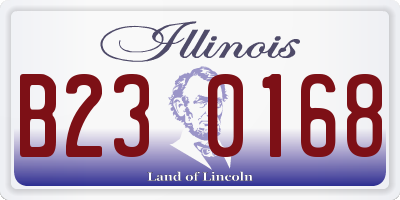 IL license plate B230168