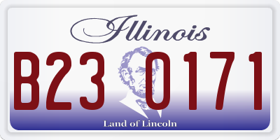 IL license plate B230171