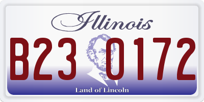 IL license plate B230172