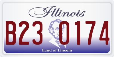 IL license plate B230174