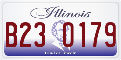 IL license plate B230179