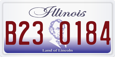 IL license plate B230184