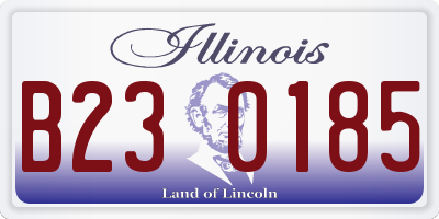 IL license plate B230185
