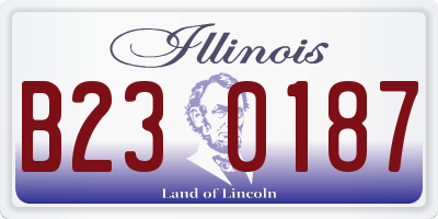 IL license plate B230187