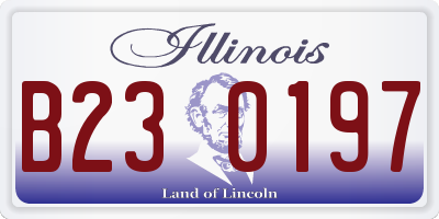 IL license plate B230197