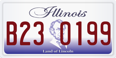 IL license plate B230199