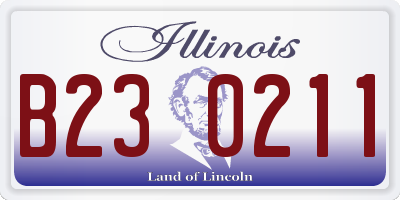 IL license plate B230211