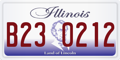 IL license plate B230212