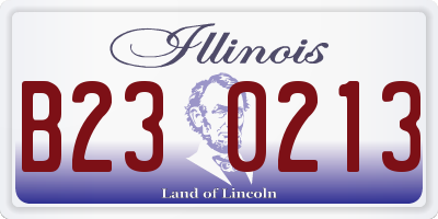 IL license plate B230213