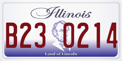 IL license plate B230214