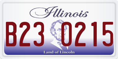 IL license plate B230215