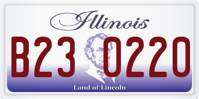 IL license plate B230220