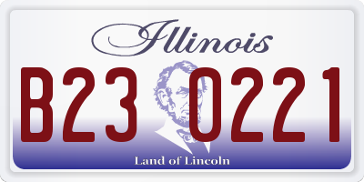 IL license plate B230221