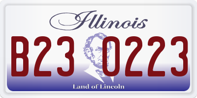 IL license plate B230223