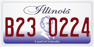 IL license plate B230224