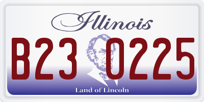 IL license plate B230225