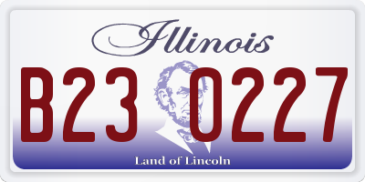 IL license plate B230227