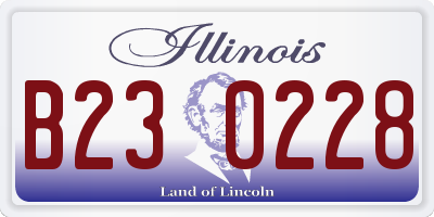 IL license plate B230228