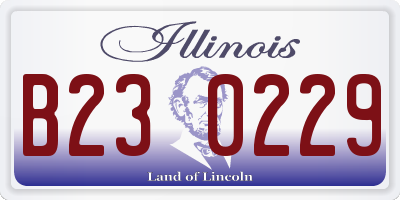 IL license plate B230229