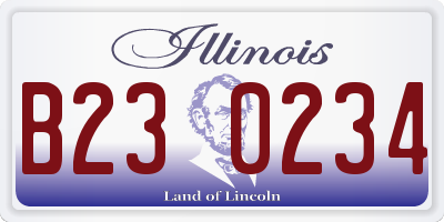 IL license plate B230234